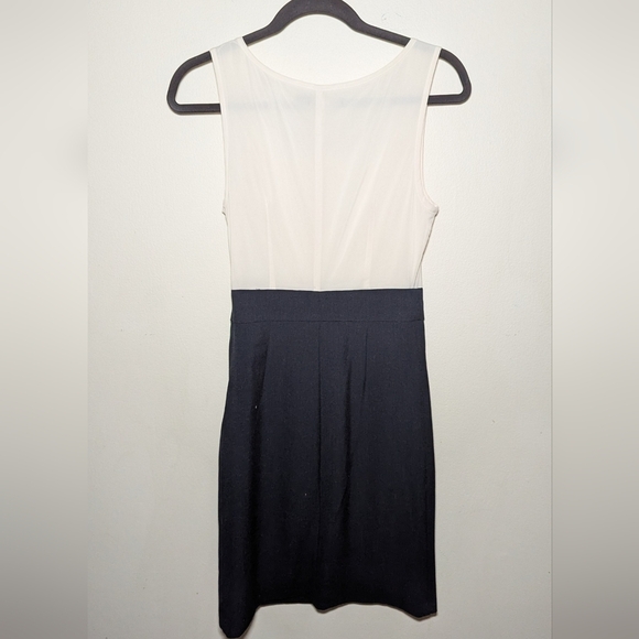 The Limited Off-White and Navy Blue Sleeveless Dress Women's Size 0 - Picture 2 of 5